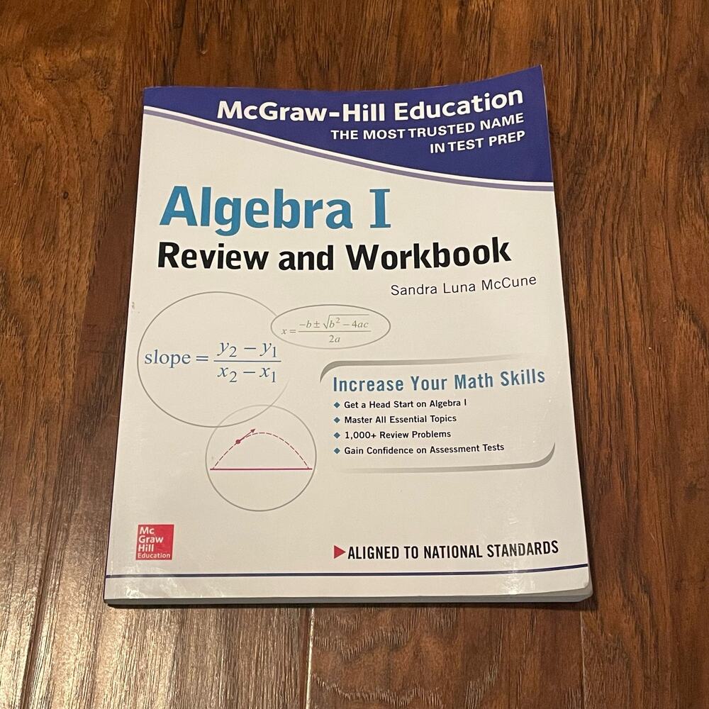 Algebra 1 Review And Workbook math school college guide